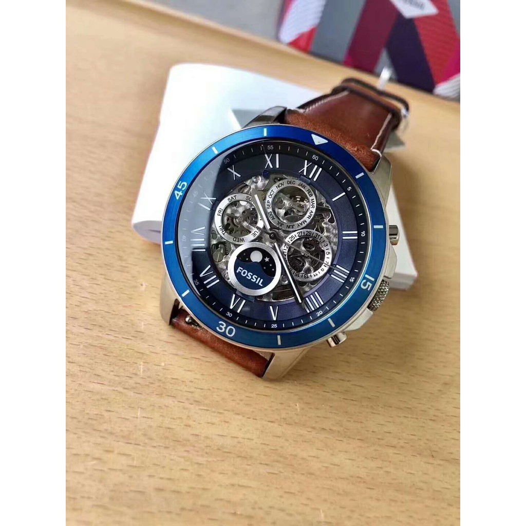 grant sport automatic luggage leather watch