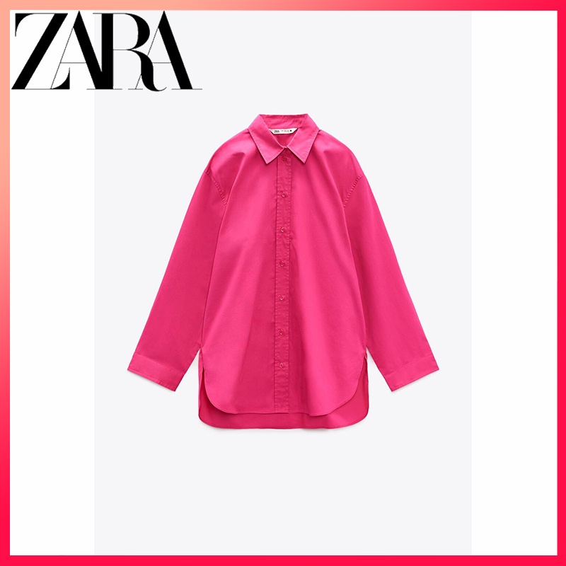 ZARA New Women's Street Fashion Urban Casual Loose Poplin Shirts