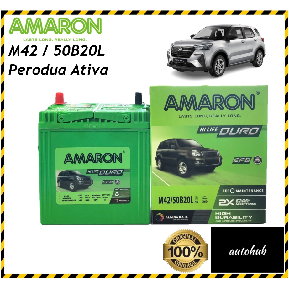 AMARON Battery for Perodua Ativa M42 EFB Series Idle Start Stop Car