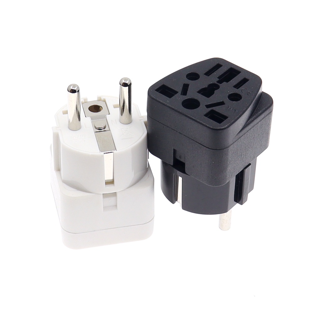 New Universal Italy Switzerland India UK US AU to EU German Russia AC Power Socket Schuko Plug Travel Charger Adapter Converter