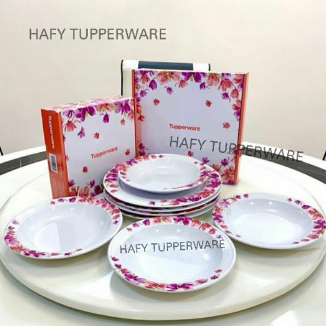 💥LOW PRICE💥Tupperware Garden Blooms Melamine Plates (4) / Tupperware Garden Blooms Melamine Bowls (4)