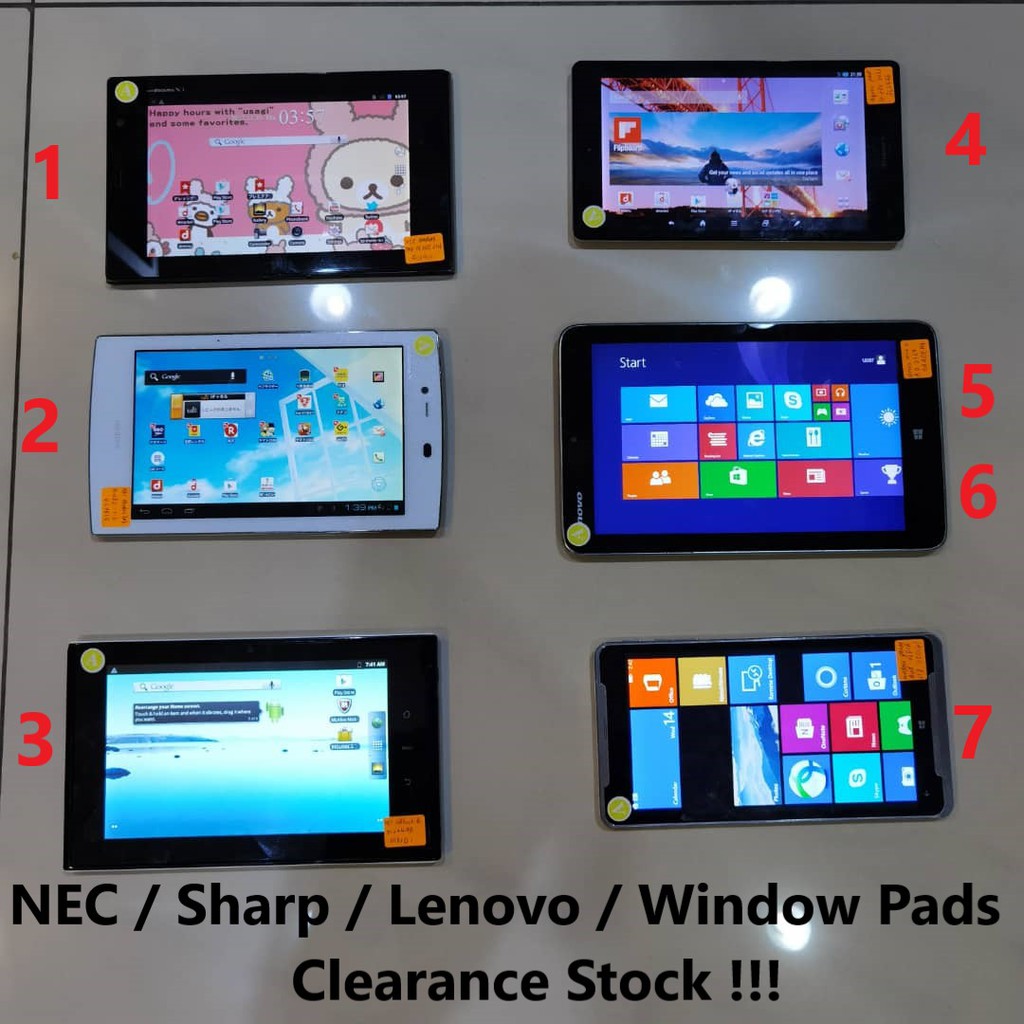 Nec Sharp Lenovo Windows Pad Original Used Shopee Malaysia