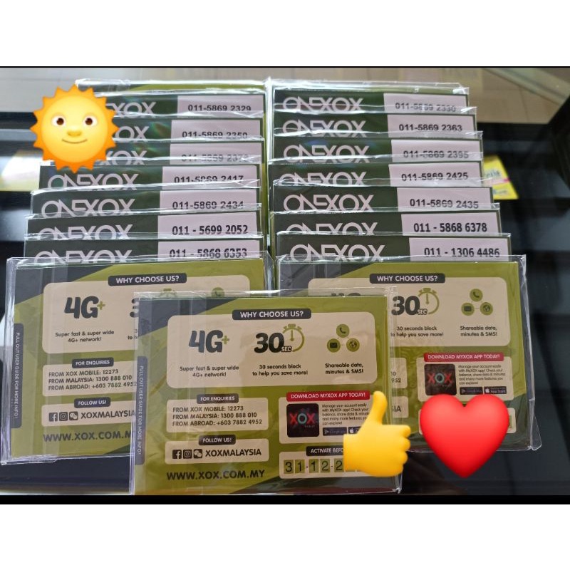 ONE XOX Simkad Prepaid super long life Sim card 36 months Validity