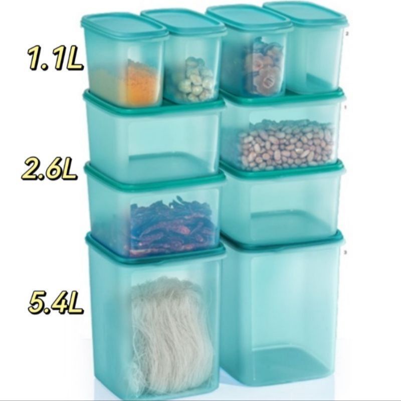 Tupperware Smart Saver Square Set 10pcs Shopee Malaysia