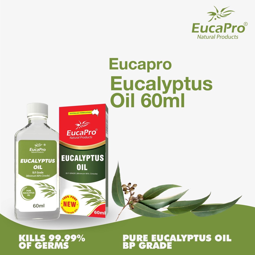 Eucapro Antibacterial Eucalyptus Oil 60ml Expiry 01 2024 Shopee 