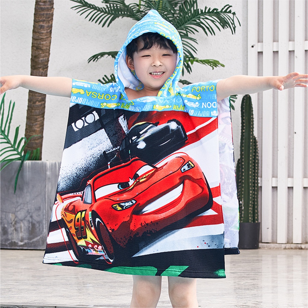 MILANDO Kid Children Cartoon Towel Bath Towel Hoodie Hood Up Bathrobe Cotton Towel Tuala (Type 1)