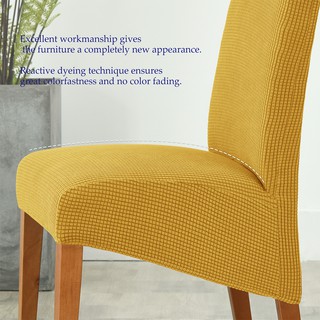 Stretch Jacquard Large Chair Covers for Dining Room, Soft Comfortable Chair Seat Slipcover for 