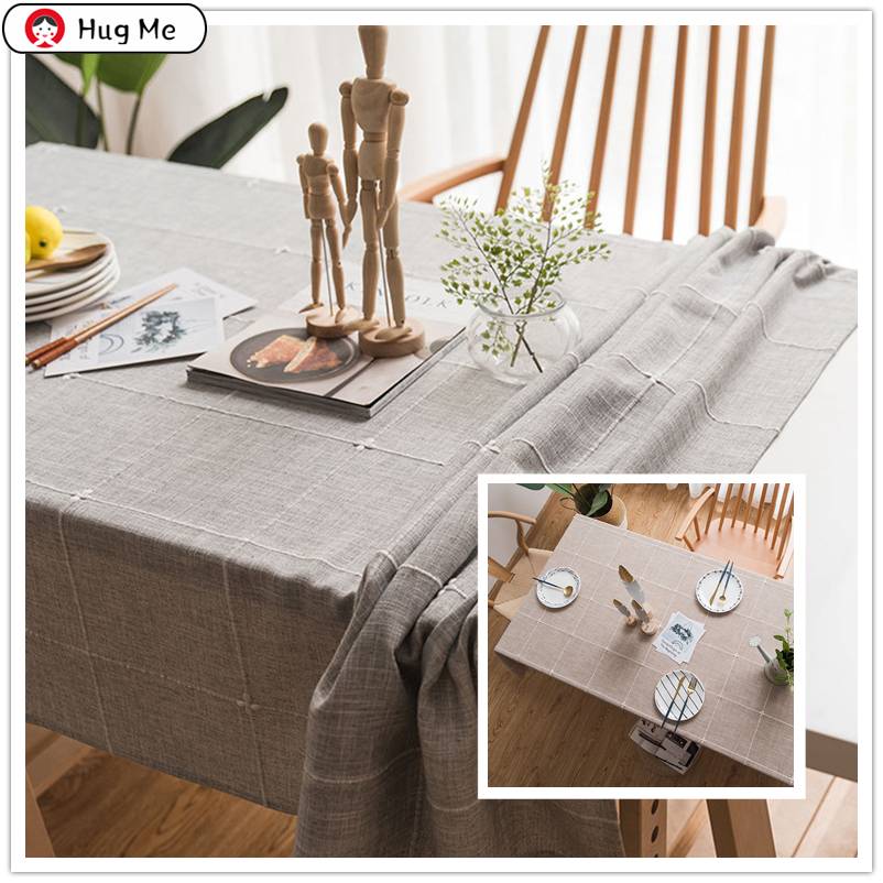 Table Cloth Embroidery Lattice Japanese And Korean Style Dustproof Cotton Alas Meja Kain Home Deco Party Camping Decor Linen Tablecloth Table Cover Kain Meja Makan 桌布 Shopee Malaysia