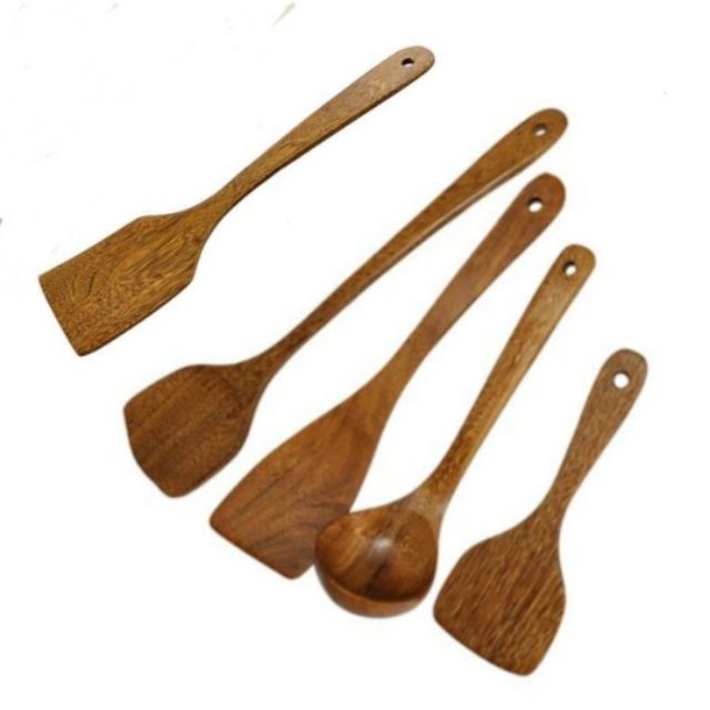 Pakej Sudip Senduk Kayu Wenge 1 Set 5 Unit Wenge Wood Spatula Set Shopee Malaysia