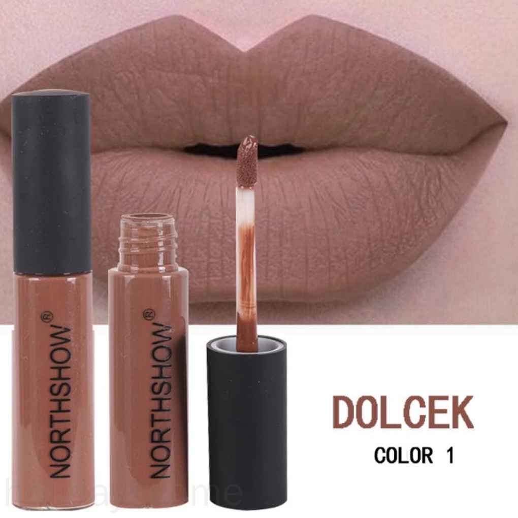 NORTHSHOW lip matte raya 7 Colors Milk Chocolate Fragrance Matte Non-stick Cup Lip Gloss Liquid Lipstick Lip Stain Tint make up