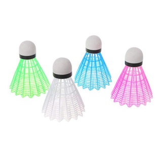 4Pcs Pack LED Luminous Badminton Newfangled Dark Night Glow Lighting Shuttlecock 