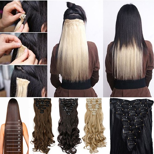 Women S Full Head Wigs Hair Extensions Shopee Malaysia