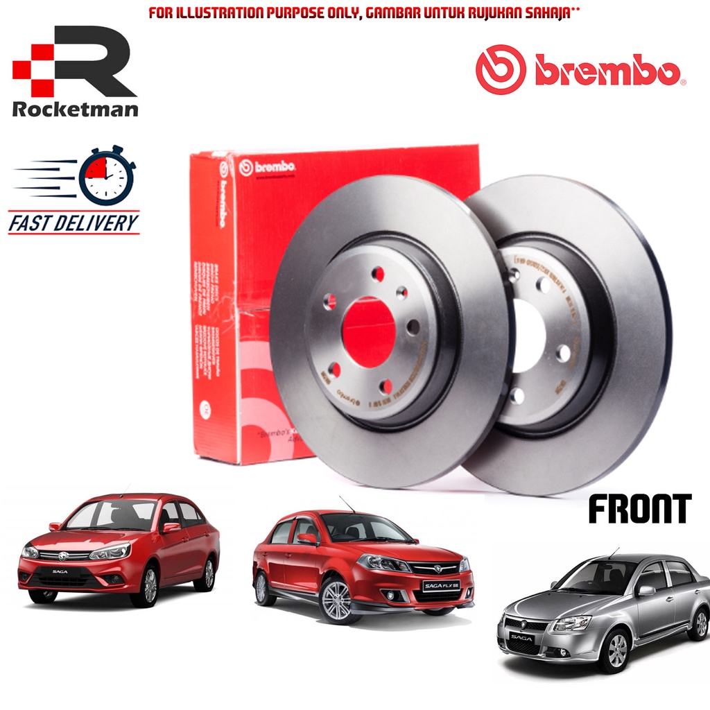 BREMBO FRONT DISC ROTOR PROTON SAGA VVT 2016-2018 BLM FLX 2008-2016 ...