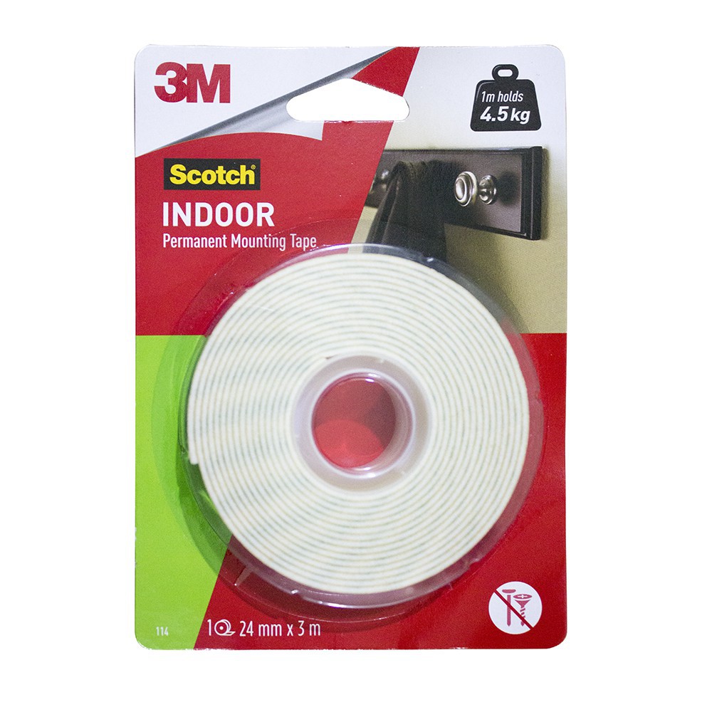 Double Foam Tape Indoor 3M Scotch 24mm x 3 Meters | Shopee Malaysia
