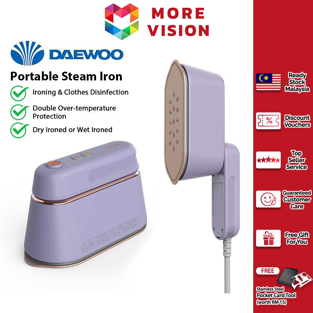 DAEWOO HI-029 Handheld Steamer Iron Portable Mini Travel Household Electric Garment Hanging Wet Seterika Baju 韩国迷你便携烫斗熨斗