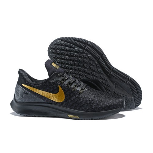 nike pegasus 35 black and gold