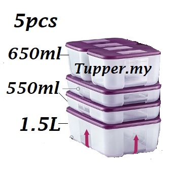 *5pcs/10pcs*Tupperware FreezerMate Small II 650ml/FM Medium II 1.5L/Medium I 550ml