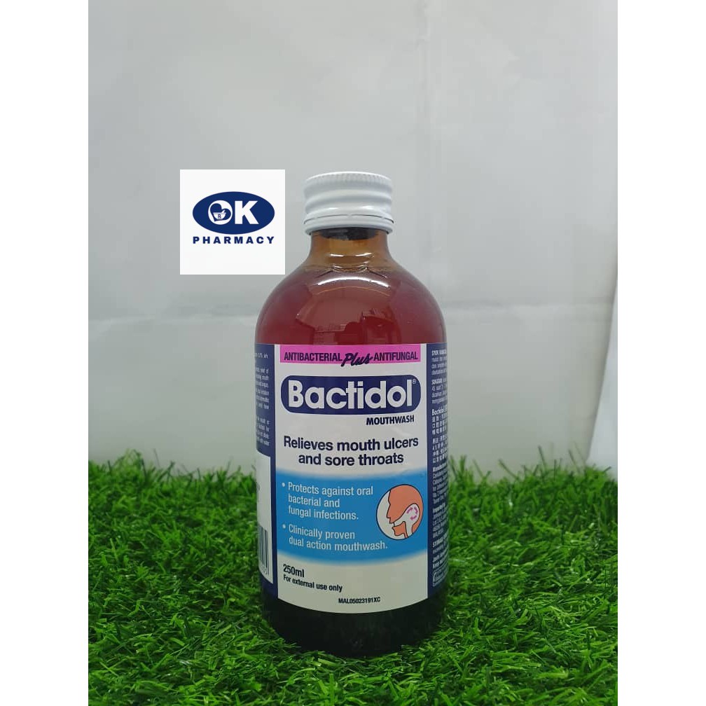 Bactidol Sore Throat & Ulcers Fast Relief Mouthwash 250ml Shopee Malaysia