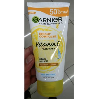 garnier bright complete vitamin c face wash review