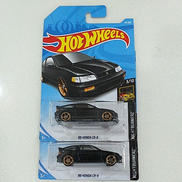 hot wheels 88 honda crx black