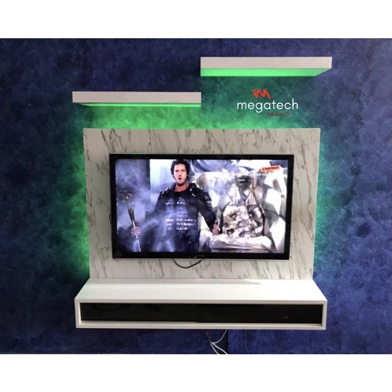 Diy Wall Mounted Tv Cabinet Plug Install Tv Kabinet Diy Beli Pasang 4 Feet Width Shopee Malaysia