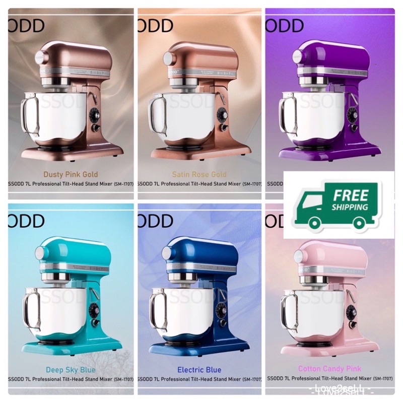 Ssodd Stand Mixer 7l Sm1707 Free Shipping P1 Professional Tilt Head Mesin Pengadun Dough Roti