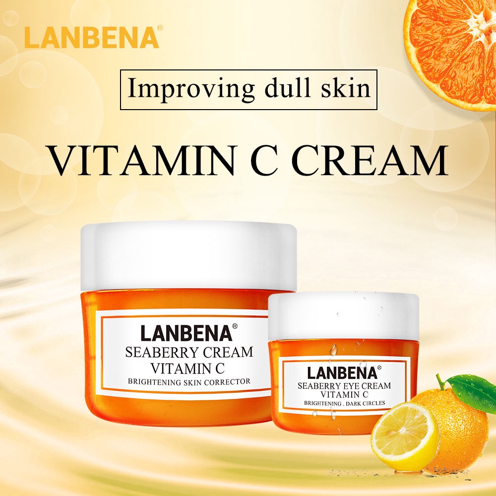 Lanbena Vitamin C Series Face Cream Eye Cream Skin Care Whitening Moisturizing Anti Aging Serum Acne Treatment Fade Dark Spots Shopee Malaysia