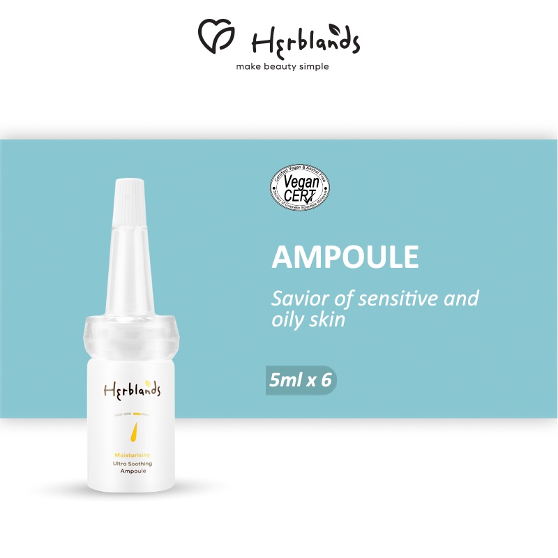 [Ampoule] Herblands Moisturising Ultra Soothing Ampoule (Pack of 6) || Moisturizing Skincare 精华液 安瓶精华液