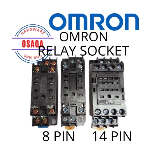 OMRON RELAY SOCKET 14 PIN PYF14AE/ 8PIN PYF08AE & DYF08A Shopee