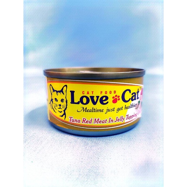 love cat 75g tuna red meat in jelly topping chicken canned wet can food