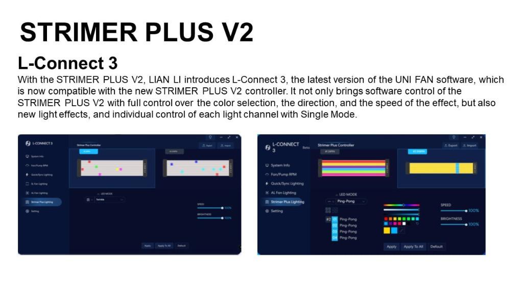 Lian Li Strimer L-Connect 3 Controller ARGB Controller For Li Lian ...