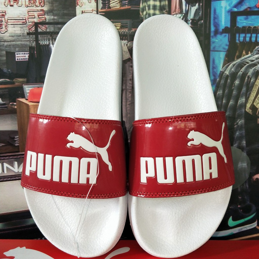 puma popcat slides leopard