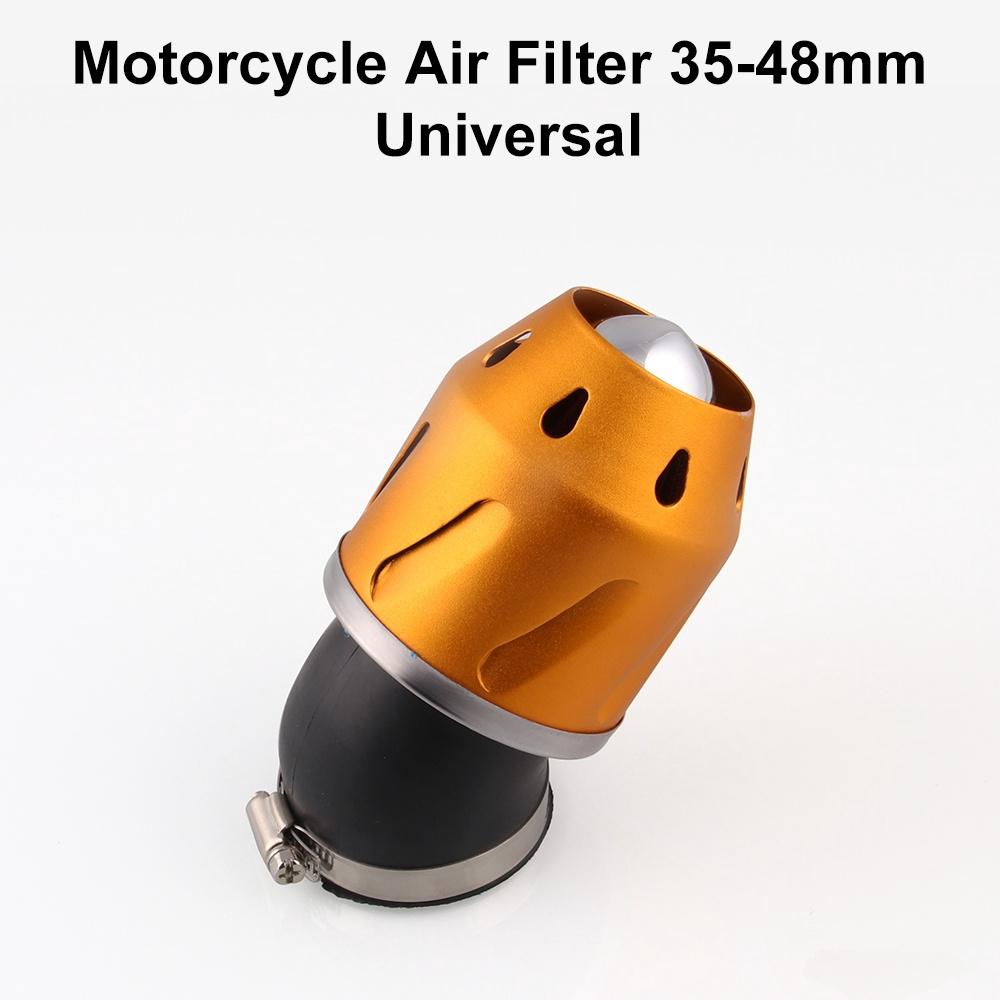 38mm Motorcycle Clamp-On Air Intake Filter Kit Red Universal Auto Cold Air Intake Scooter Atv Dirt Pit Bike Air Filter HIgh Flow