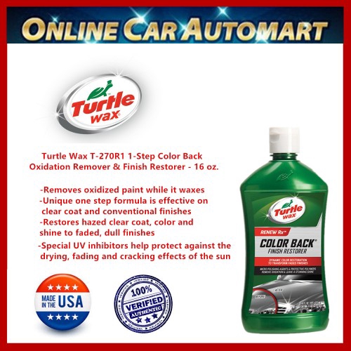 Turtle Wax T270R1 1Step Color Back Oxidation Remover & Finish