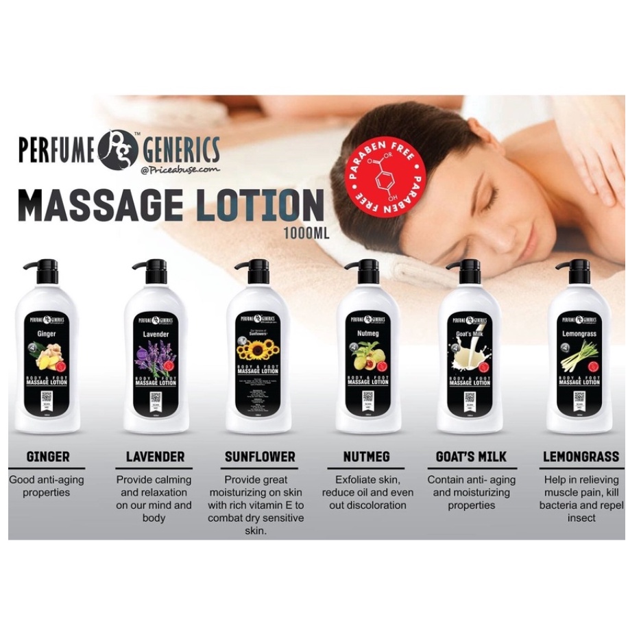Perfume Generic Body & Foot Massage Lotion 1000ml Shopee Malaysia