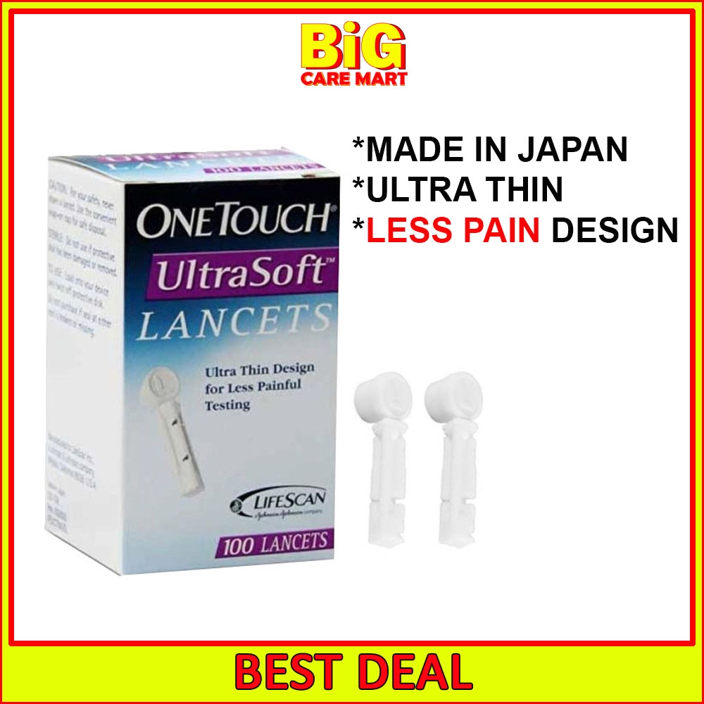 One Touch Blood Lancets Ultra Soft 100s [Less Pain & Ultra Thin