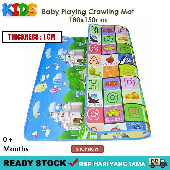 150x180cm Baby Care Double Sided Abc Castle Play Mat Carpet