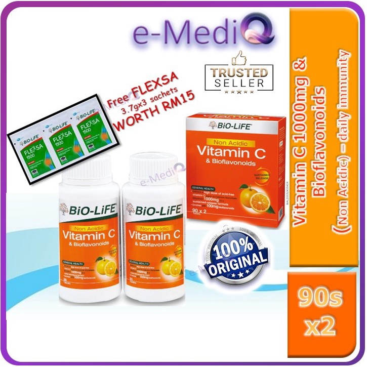 **FREE FLEXSA!!** BIOLIFE Non Acidic Vitamin C & Bioflavonoids