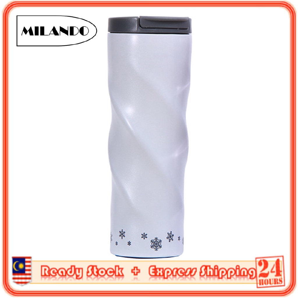 (500ml) MILANDO Stainless Steel Water Bottle Insulation Cup Water Cup Simple Design Botol Air Besi (Type 3)
