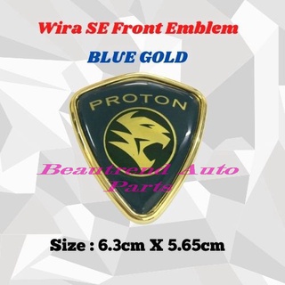 Lambang Proton Wira SE Emblem Wira Logo Wira Blue Gold and Black Chrome ...