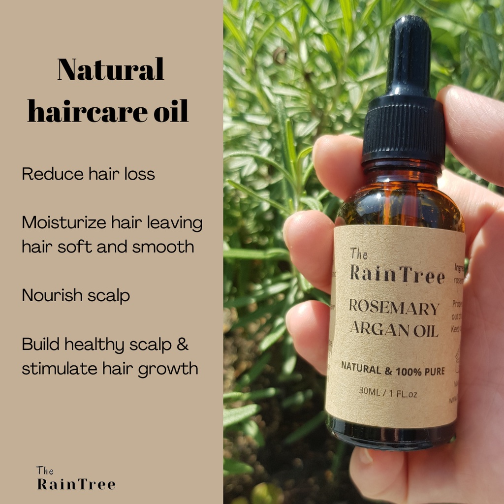 Rosemary Argan Oil Healthy Scalp Hair Growth Nourishing Smoother Softer Hair|  Zero Waste| the RainTree | Shopee Malaysia
