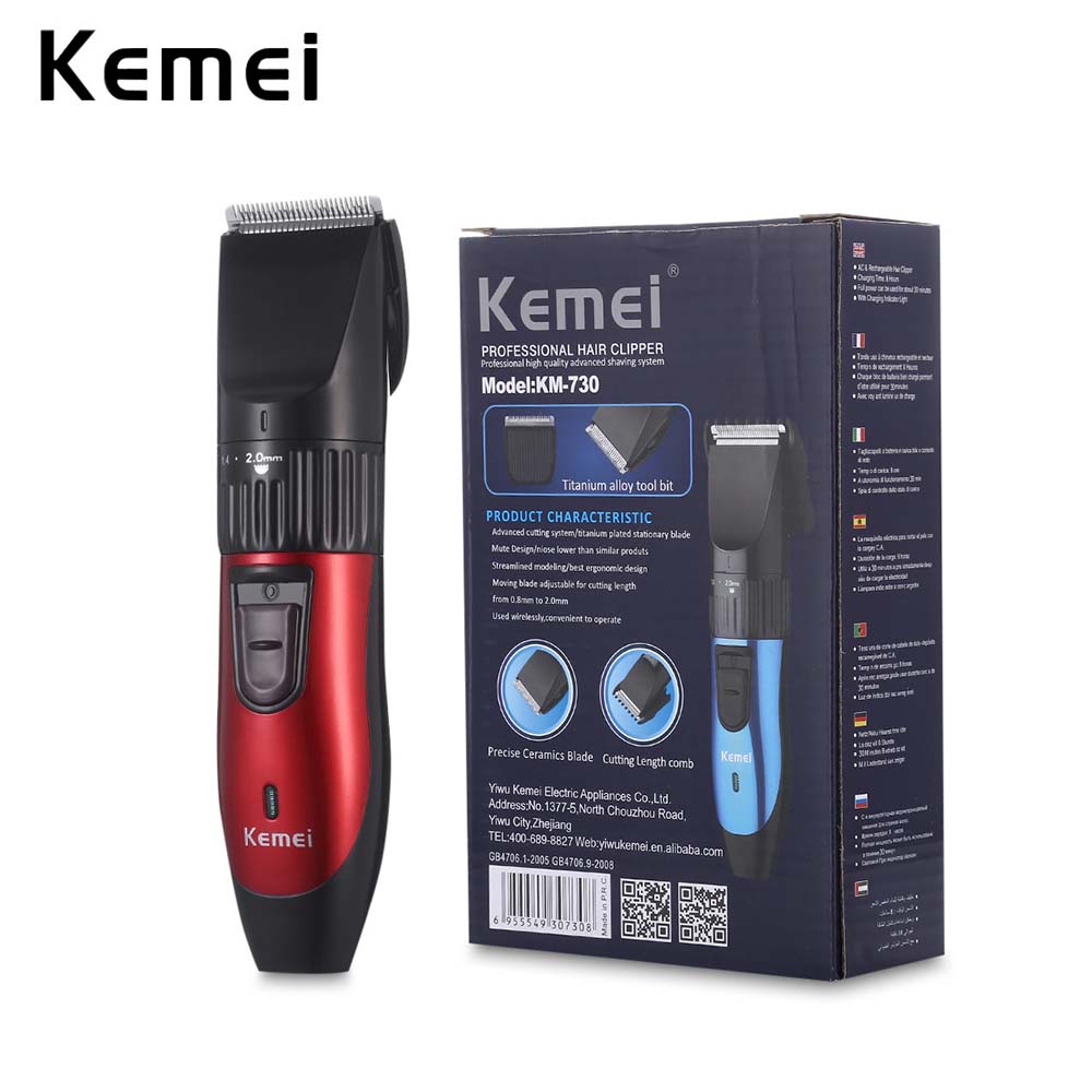 Kemei 730 Rechargeable Electric Mesin Gunting Rambut  Hair 