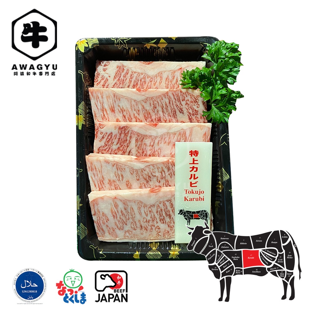 Platter Wagyu Tokujo Karubi Japan A5 Wagyu Halal Premium Tokujo Karubi Yakiniku 250gm Pack Shopee Malaysia