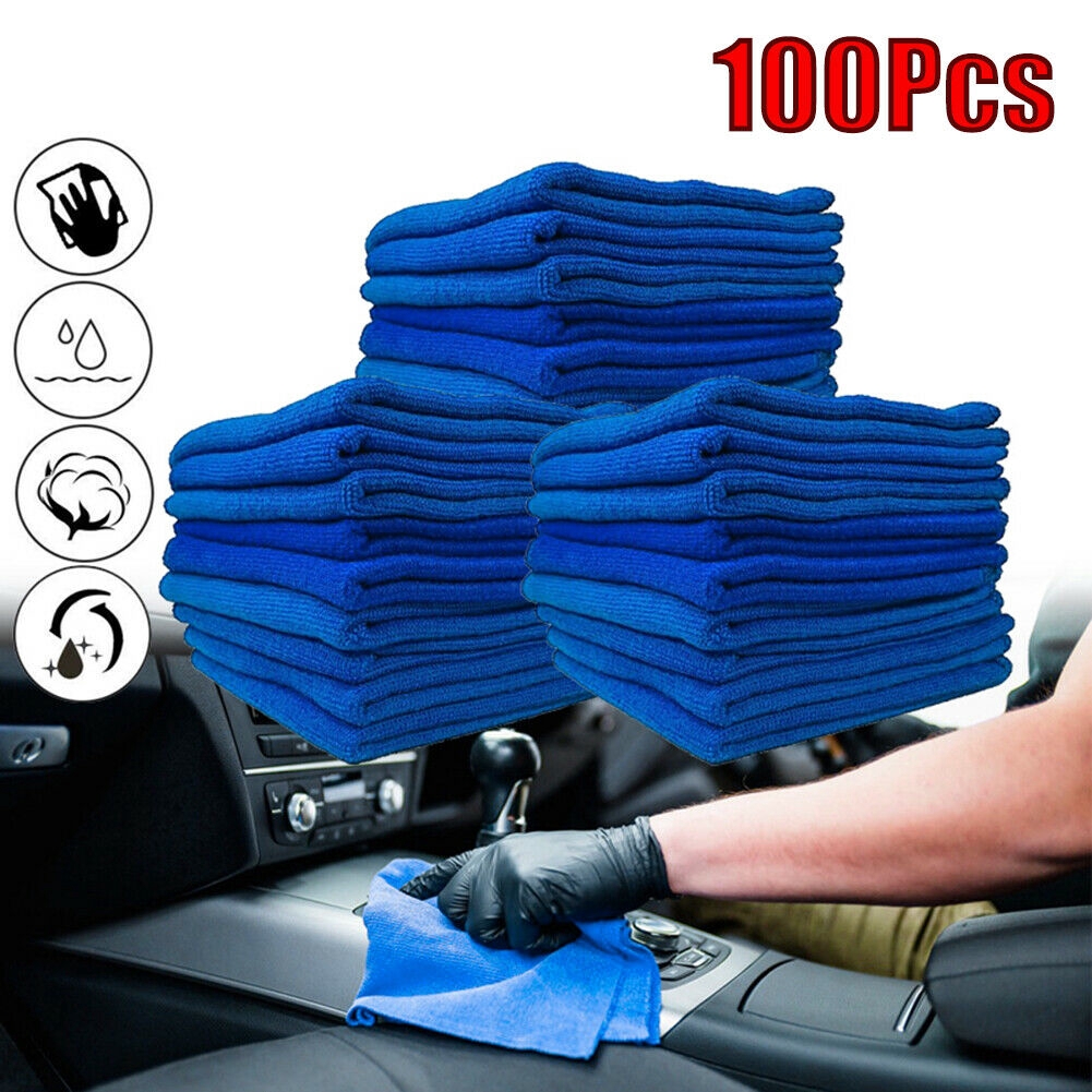 Details about   Microfiber Cleaning Cloth Blue Towel Set For Car Polishing Auto Det New 30*70cm
