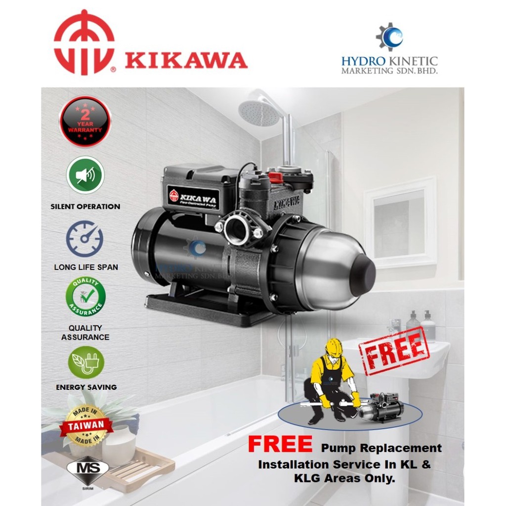 Kikawa KQ800 (1.0HP) FREE PUMP REPLACEMENT INSTALLATION, SELECTED AREAS
