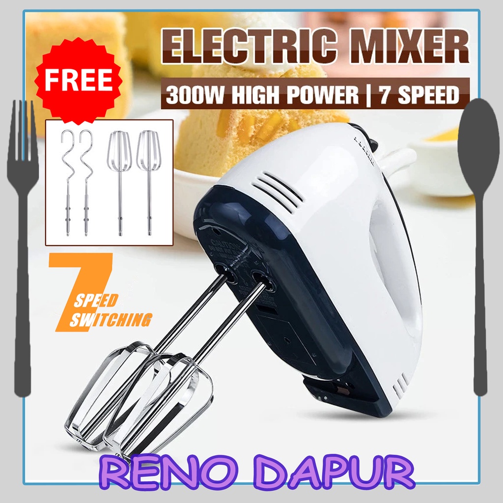 SCARLETT Electric Hand Mixer Egg Beater Baking Whisk Flour Mixer Mesin Pengadun Tepung Telur 7 Speed Baking Mix 电动搅拌器打蛋器