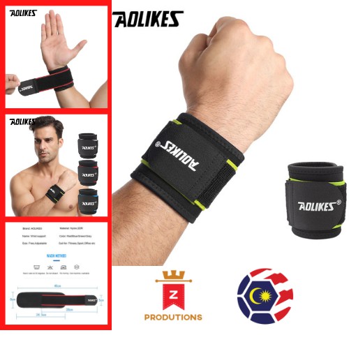 AOLIKES Adjustable wristband Fitness Bandage Wrist Support Protective gear wrist band Badminton Tennis