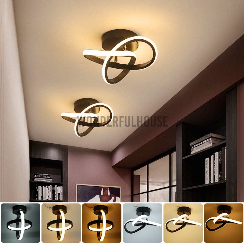 Crystal LED Ceiling Light Modern Flush Mount Light Fixture Corridor ...