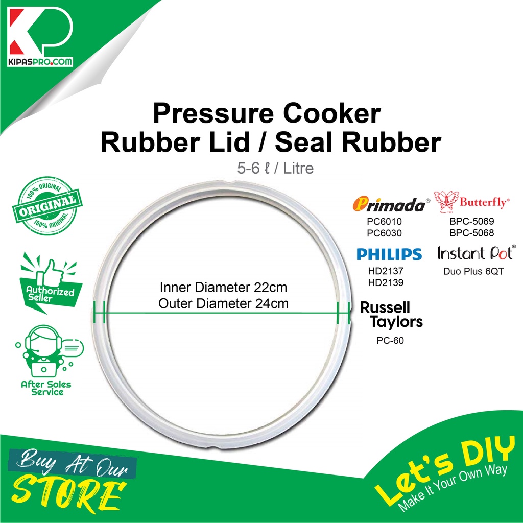 GASKET PRESSURE COOKER RUSSELL TAYLOR RUBBER LID/SEAL RUBBER (5-6 LITRE)