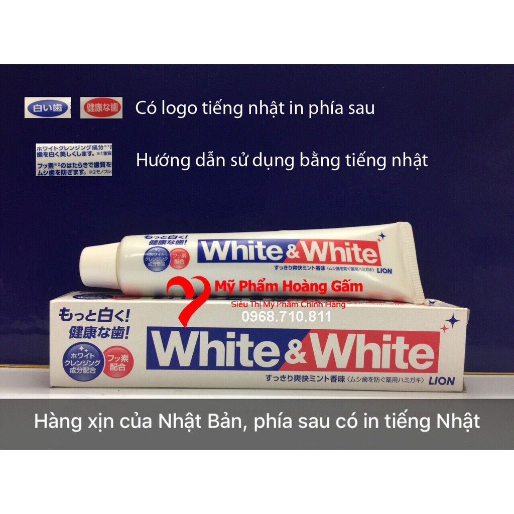 (Genuine Real Picture) Japanese White & White Toothpaste 150g